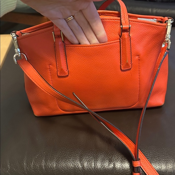 Kate Spade Abbott Satchel Bag Coral Crossbody Tote GUC - Picture 6 of 8